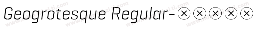 Geogrotesque Regular字体转换